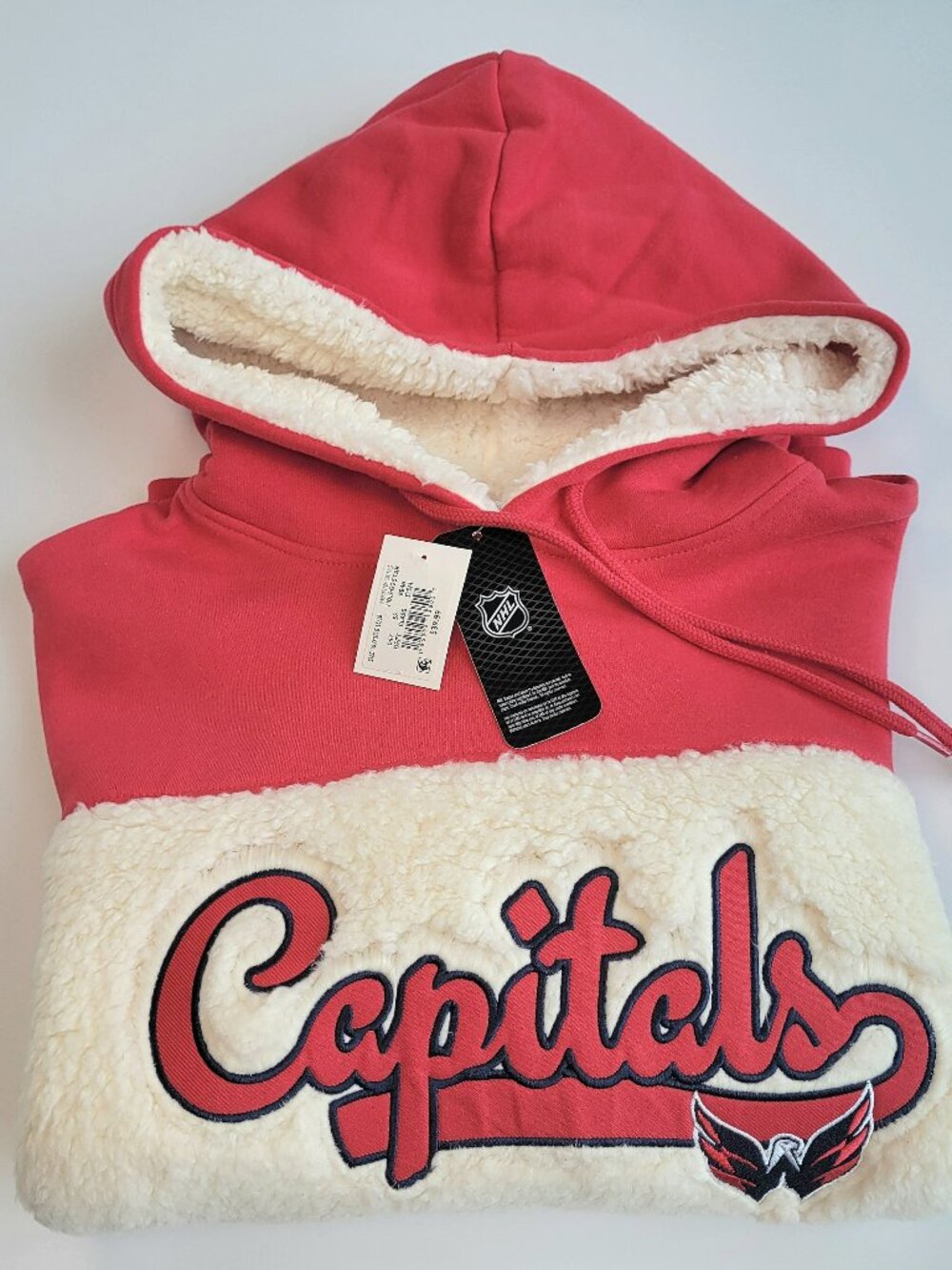 NHL Washington Capitals Youth Sweatshirt Size Youth XL 14/16 Red Pullover Hoodie